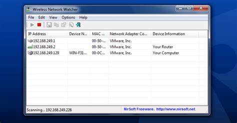 Completely access of Portable Wireless Network Watcher 2.